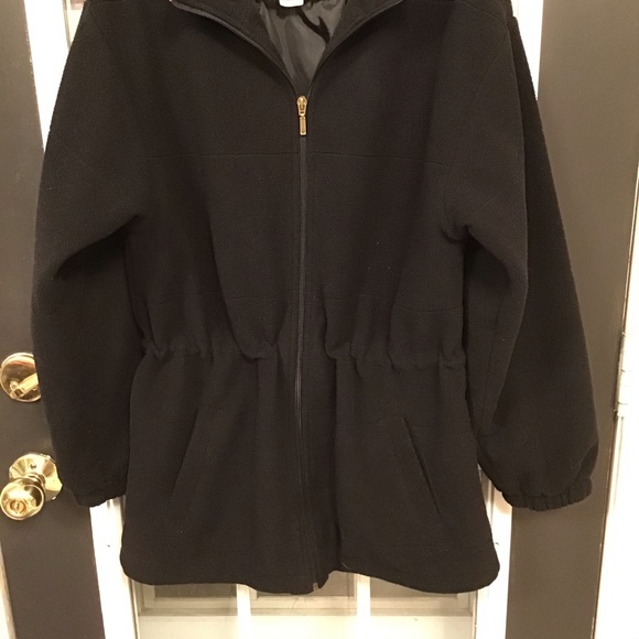 🧥 Carroll Reed Black Fleece Jacket Ladies Size M - Picture 3 of 6